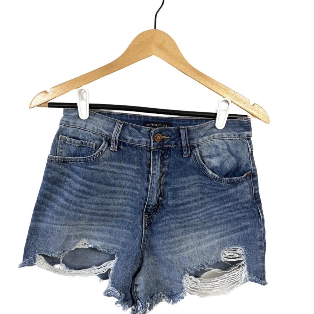 Sincerely Jules Distressed Denim Shorts Women’s Size 27